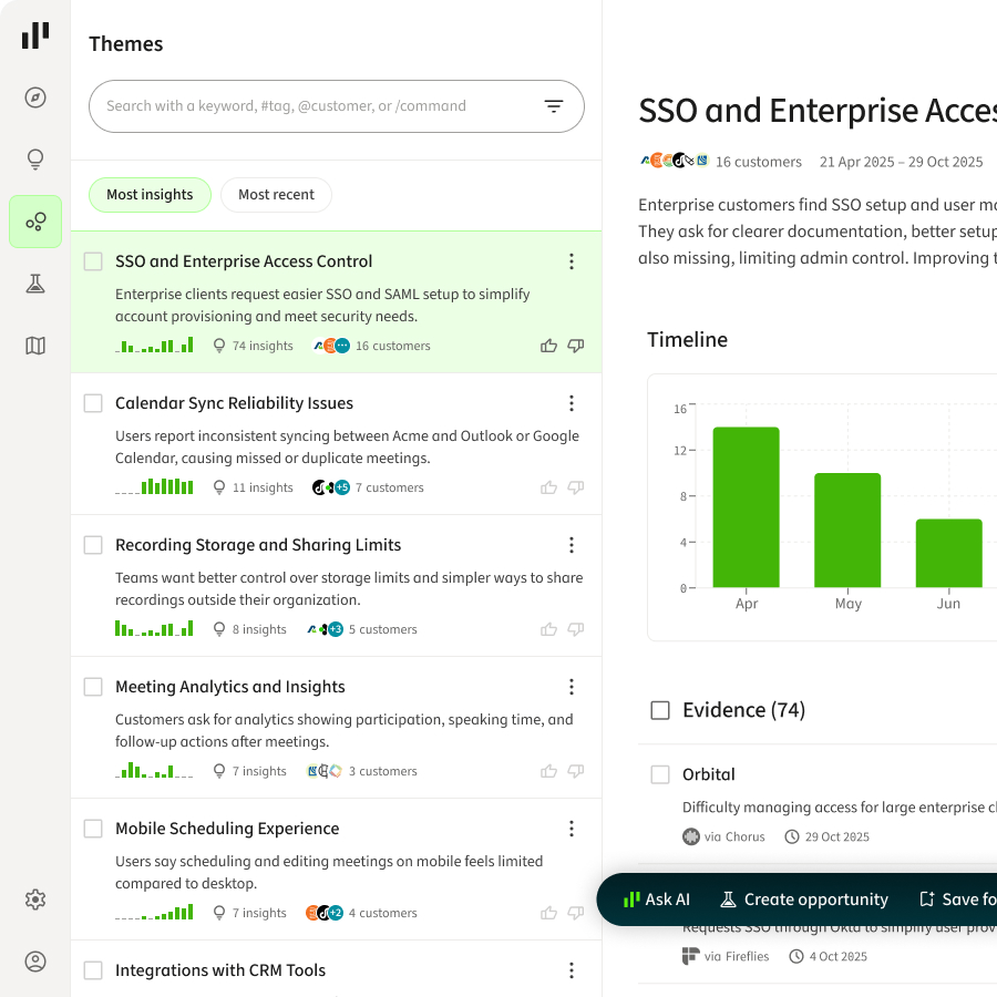 Theme analysis and patterns